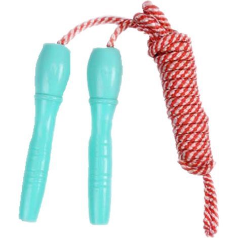 Corde à Sauter Enfants Réglable avec Poignées Plastique Bleue - Équipement d'Entraînement (1/3)