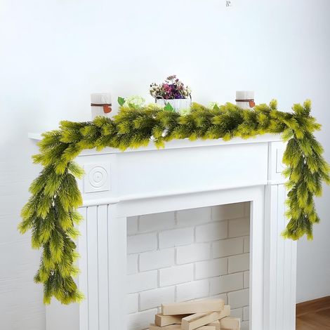 Guirlande De Noël - Guirlande En Feuillage Artificiel Pin De Norfolk - Pour Intérieur Et Extérieur - Décoration De Fêtes, Mariage, Escaliers, Cheminée - 3 M (1/5)