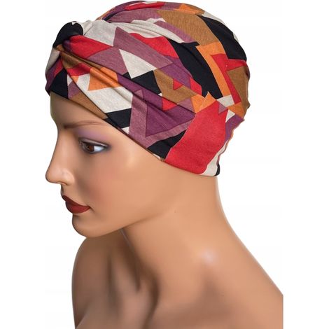 Turbante da donna Sara 377, cappello primaverile con volant, adatto anche dopo la chemioterapia. (1/5)