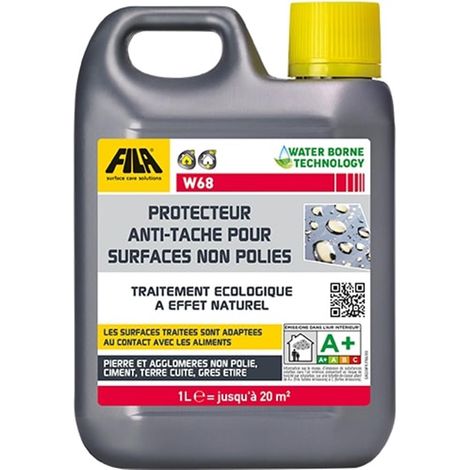 Fila – Protecteur anti tache hydrofuge pour surfaces non brillantes – Bidon 1L – Effet anti-graffitis – Protection contre salissures grasses