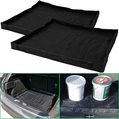 2x Universal Kofferraum-Schutzdecke 88x76cm Schwarz (1/5)