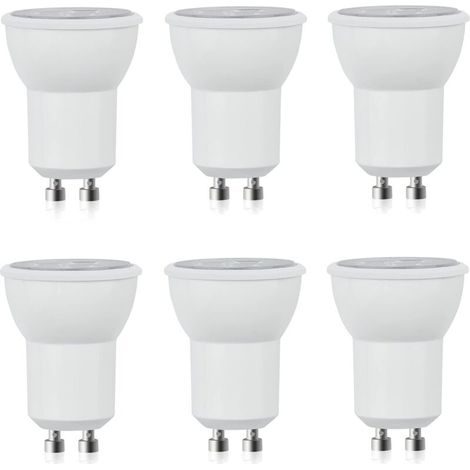 6er-Pack MR11 GU10 LED-Lampen – 3 W – 300 lm – Warmweiß – 3000 K – Ø 35 mm – AC 85–265 V – Entspricht einer 30-W-Halogenlampe – 30° Abstrahlwinkel – Für den Innen- und Außenbereich – Wohnzimmer