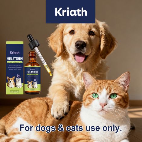 Gouttes pour un sommeil paisible chez les chats et les chiens, formulées avec des ingrédients doux pour favoriser un sommeil réparateur et nourrir l'organisme – 60 ml (1/5)