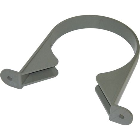 FloPlast Grey Soil Pipe Clip Pack of 10 for Plumbing Needs (1/2)