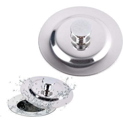 Bouchon Baignoire Universel, Bouchon Evier Cuisine, Acier Inoxydable Bonde Baignoire, 42-44mm Bouchon de Baignoire, Bouchon Lavabo Salle de Bain, pour Les Cuisines, Salle de Bain et Buanderie (1/3)