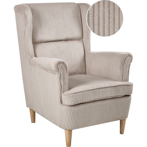 Ohrensessel ABSON Cord Beige