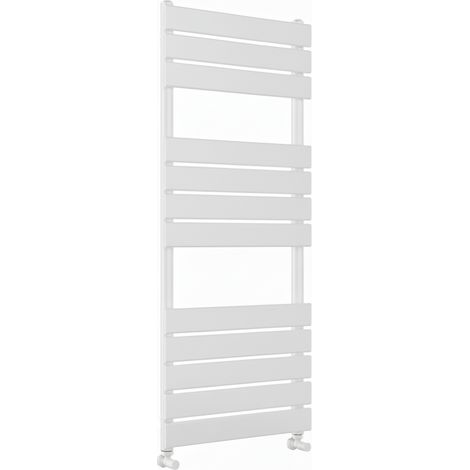 Richmond Heated Towel Rail Flat Panel Brushed Brass 500mm W x 1200mm H Bathroom Towel Radiator