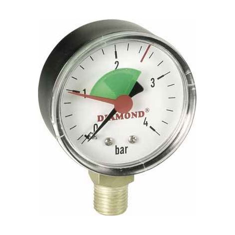 Manometer-Druckmessgerät Ø 63 mm, Messbereich 0-2,5 bar (1/2)