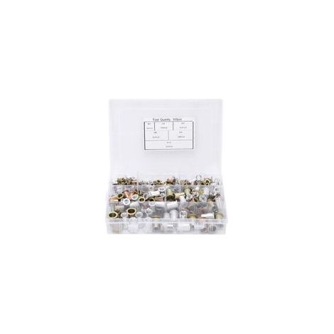 Juego de tuercas remachables, 300 piezas kit de insertos roscados de acero al carbono, surtido de 6 especificaciones.