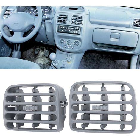 Grille d'aération Renault CLIO - grise, compatible avec Renault Clio II 1998-2001 (SI-AT09064-G)