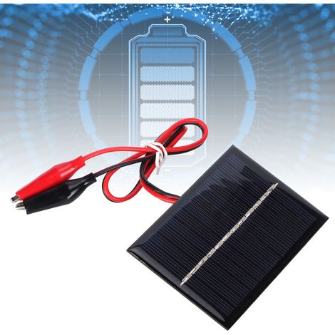 Panneau Solaire Modèle DIY - Cellule Polysilicium 0.6W 6V, Portable, Chargeur pour Jouets et Lampes avec Batterie 3.7V (1/5)