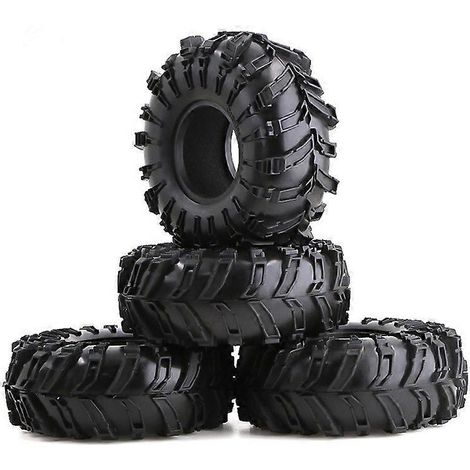 pneus en caoutchouc de 2,2 pouces résistants à l'usure pour voitures RC 1/10 Axial SCX10 RR10 Traxxas TRX4 - Pièces de rechange (1/5)