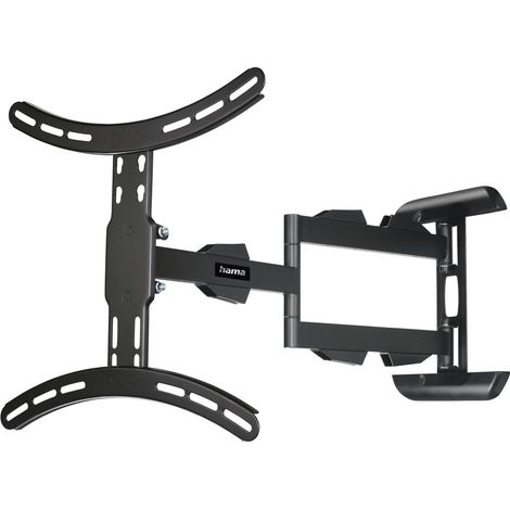 Support Mural TV Orientable Télescopique (Bras TV Long, TV 32" à 65", 165 cm et 25kg Max, Inclinaison -12°/+2°, Rotation 180°, VESA 400x400 Max, Easy Fix) Noir (1/5)