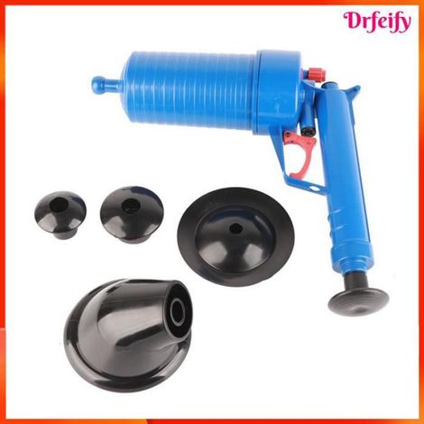 Drain blaster haute pression pour évier baignoire douche - Système de drainage pneumatique - Corps en ABS et PVC - 5 ventouses (1/4)