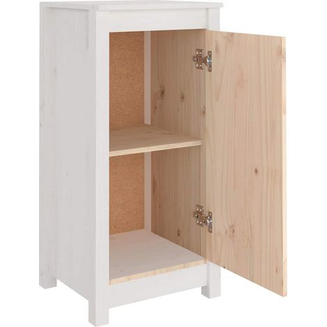 Aparador cómoda armario mueble de almacenaje organizador para cocina salón salón 39 x 35 x 80 cm madera maciza de pino blanco 020030293