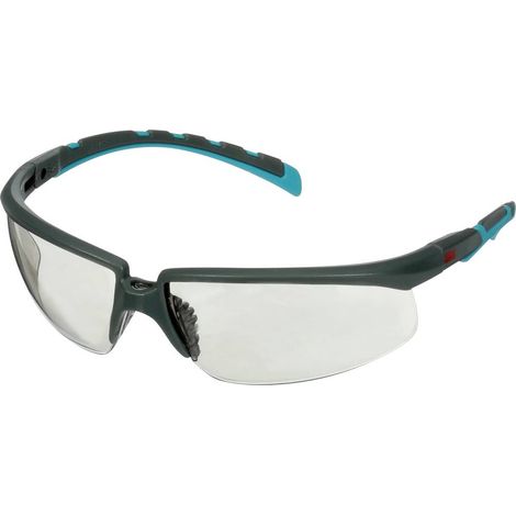 3M S2007SGAF-BGR Occhiali di protezione antiappannante, angolo regolabile Turchese, Grigio EN 166 DIN 166 (1/2)