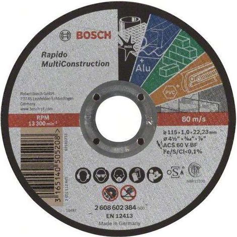 Mola da taglio diam 125mm diritta "Rapido Multi Construction" ACS 60 V BF Bosch