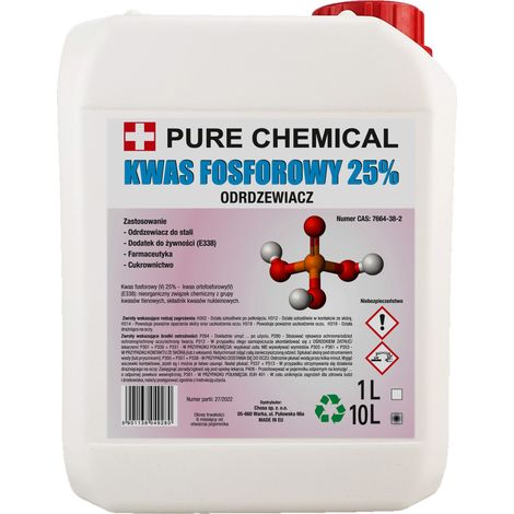 Rostentferner - 10L - Phosphorsäure 25% - Effektiv und Antikorrosiv - Ideal für Metall