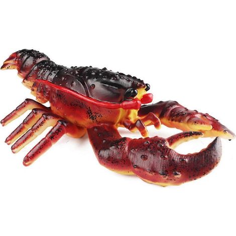 Figurine de homard artificiel détaillée représentant un animal marin, modèle en plastique représentant des fruits de mer pour collectionneurs et passionnés de sciences. (1/5)