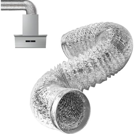 Tuyau Ventilation en PVC de 100 mm, Tuyau d'Evacuation Longueur 2 m, pour Climatiseurs Mobiles, et Systèmes de Gaines de Ventilation (1/5)