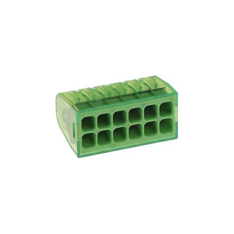 Borne de connexion 12 entrées – Section 0.5 à 2.5 mm2 – Boîte de 25 – 301412 – Bizline