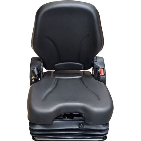 Sedile in ecopelle nero con molleggio pneumatico seatindustries