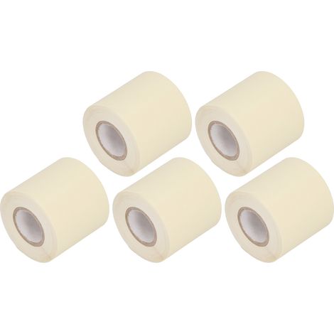 Lot de 5 rubans adhésifs résistants à l'huile pour tuyaux de climatiseur, protection de tubes, largeur 6 cm (beige) (1/5)