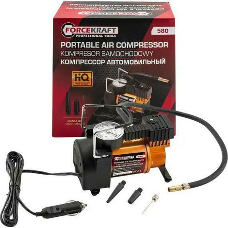 Autokompressor Kolbenkompressor 12V 30l/min mit Manometer FK-580