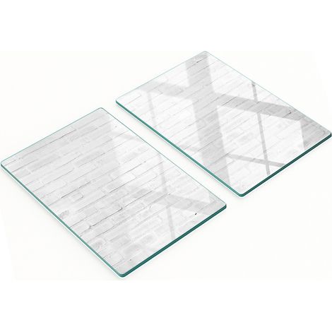 Küchenschneidebretter aus Glas mit Grafik „Backsteinwand“, 2 x 40 x 52 cm (1/5)