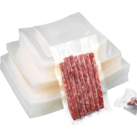 [NIEMALS VERWENDET] 200 Vakuumierbeutel für Lebensmittel, geeignet für Vakuumiergeräte, 10x15/10x40/15x20/20x25cm, BPA-frei, kompatibel mit allen Vakuumiergeräten (200 Stück)