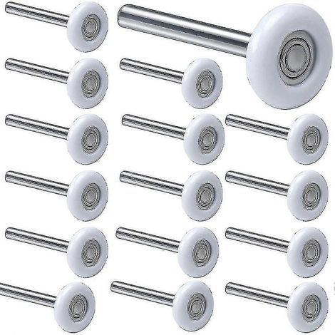Lot de 12 roulettes de porte de garage de 2 pouces, roulement 6200zz en nylon pour porte de garage, compatible avec un usage résidentiel et commercial. (1/4)