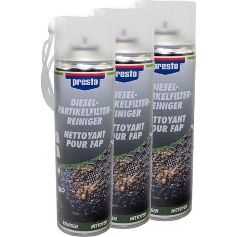 Produit nettoyant FAP - Filtre à particules - Diesel - Presto - 3 bombes 400ml (1/3)