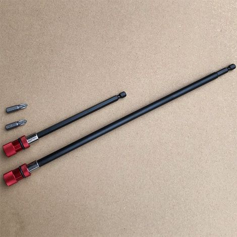 Lntyq 2 PCS Porte Embout Magnetique 300mm 150mm, Rallonge Porte Embout, Porte-Embouts de Tournevis, Porte Embout Magnetique Long, Rallonge Porte Embout Magnétique pour Construction, Ossature Bois