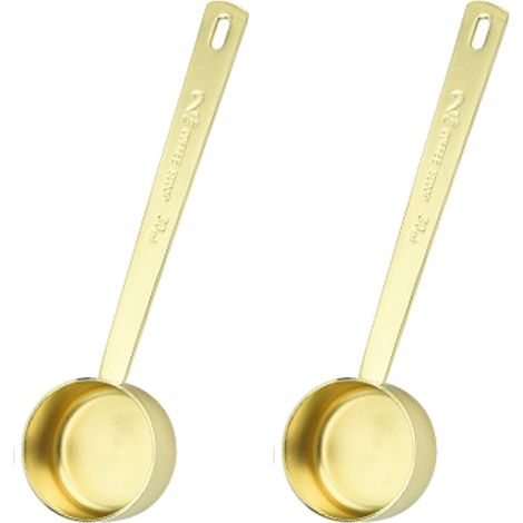 Cuillère doseuse de cuisine de 30 ml (2 cuillères à soupe) pour café, compléments alimentaires et poudres protéinées, en acier inoxydable, lot de 2