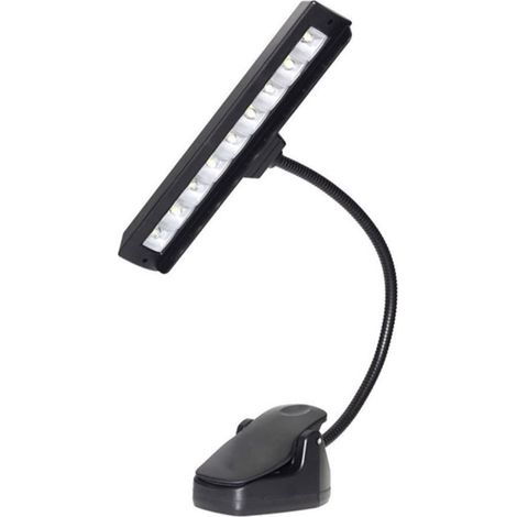 ZHIJIA PREMIUM lampe pupitre musique 9 LED col flexible pinceable bureau lecture noir 1 unité