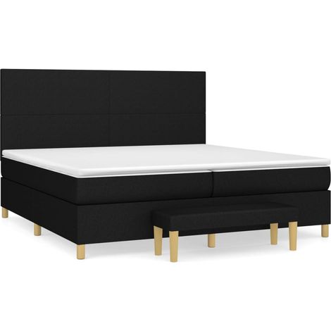 Maison Exclusive - Boxspringbett mit Matratze Schwarz 200x200 cm