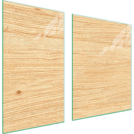 Assiette en verre et planche à découper en bois 100x52 (1/5)
