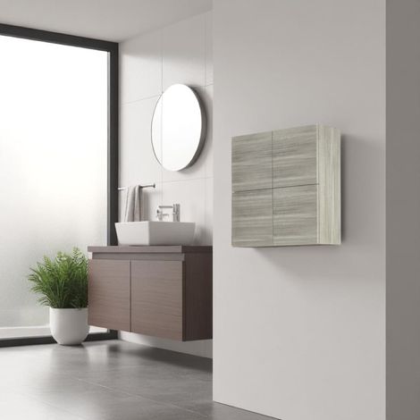 Pensile CUBOTTO a 4 ante con apertura PUSH&PULL Eucalipto Chiaro (1/2)