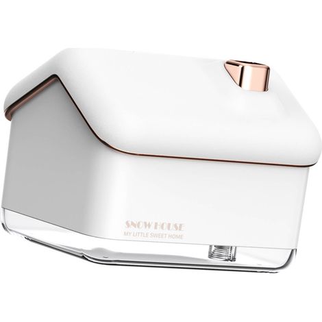 Mini humidificateur Snow House avec connexion USB, nano-atomisation et veilleuse pour salon et chambre, blanc (1/5)