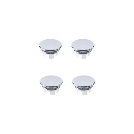 Couvercle de Trop-Plein pour Lavabo, 4 Pcs Anneau de Débordement d’Évier, Bouchon Trop Plein Lavabo, Couvercle de Trop-Plein de Trou d'Évier Rond, pour Lavabo, Salle de Bain, Cuisine-Crezuo