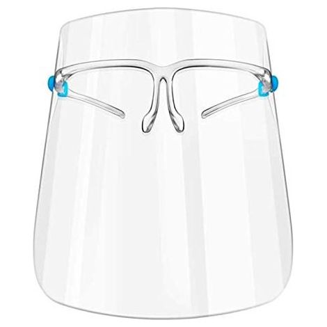 Visière de protection en plastique, lunettes de protection intégrales, avec monture de lentille antibuée, réglables, transparentes. (1/5)