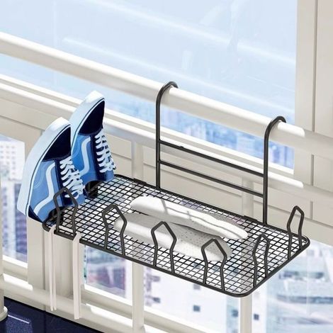 Étendoir à chaussures pour balcon - - Grande capacité - Imperméable - Antirouille - Matériau épais (1/4)