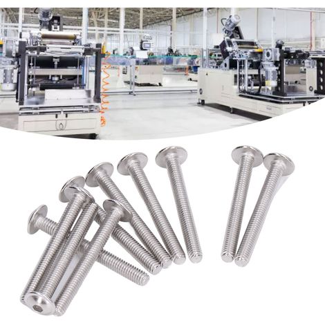 Vis à tête cylindrique creuse hexagonale en acier inoxydable A2-70 avec rondelle, boulon à bride M435 mm (1/5)