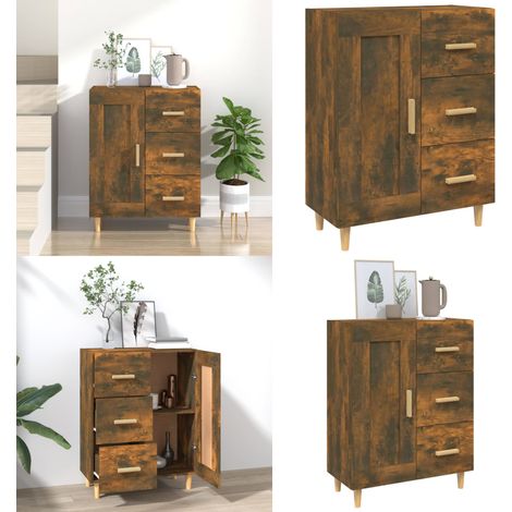 Sideboard Räuchereiche 69,5x34x90 cm Holzwerkstoff - Schreibtisch - Wohnzimmermöbel - Sideboard - Regal - Holzmöbel - Home & Living (1/5)