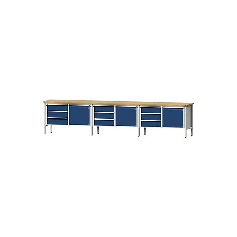 Banco de trabajo extra ancho  bastidor modular  3 puertas  9