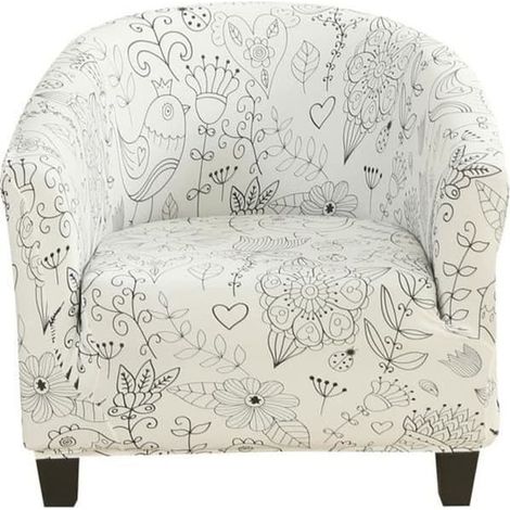 (1) Housse de fauteuil extensible et convertible, housse de fauteuil unie 1 (1/4)