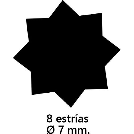 Adaptador "B" 8 Estrias Ø 7 mm Ref 555002