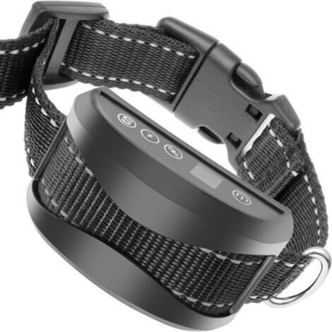 Collier Anti-aboiement Chien - 3 Modes Choc Électrique/Sensibilité Aide au Dressage Inoffensif Automatique IP65 Batterie Rechargeable Sangle Reflechissant Réglable pour Petit Gros Chien, (1/4)