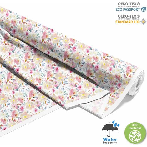 TISSUS DÉCORATIFS EXTÉRIEURS OXFORD - Motif fleurs aquarelles 2 (1/5)