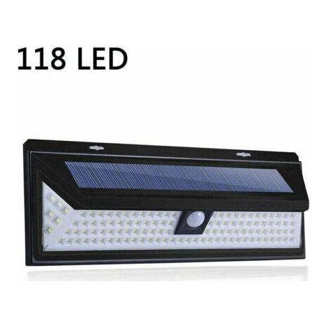 XVX – Applique solaire 118 LED – Éclairage 1000 lumens avec capteur de mouvement PIR – Étanche IP65 pour installation extérieure (1/4)